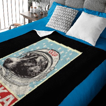 Discover Astronaut Laika Dog cccp Baby Blankets