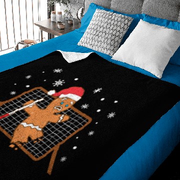 Discover Christmas Hockey Goalie Gingerbread Goal Xmas Gift Baby Blankets