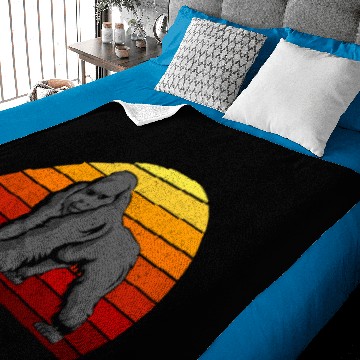 Discover Retro 70s 80s Silverback Gorilla Baby Blankets