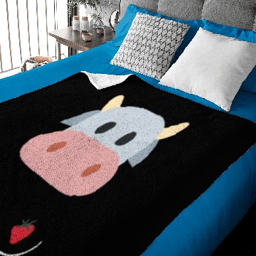 Discover Strawberry cow Baby Blankets