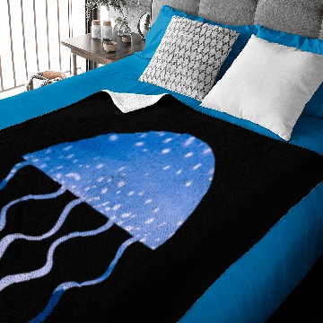 Discover blue jellyfish Baby Blankets