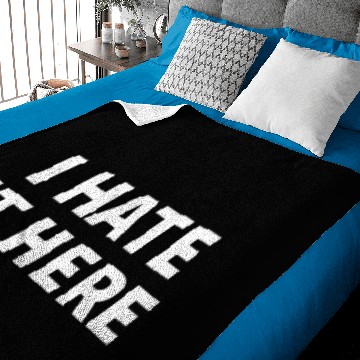 Discover I HATE IT HERE Baby Blankets
