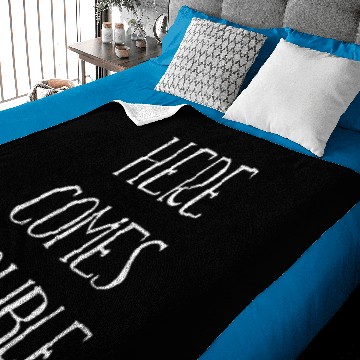 Discover Here Comes Trouble Baby Blankets