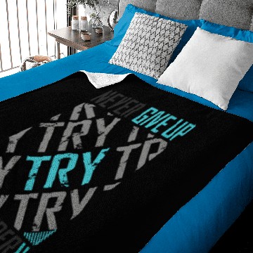 Discover TRY Harder Never Give Up Baby Blankets