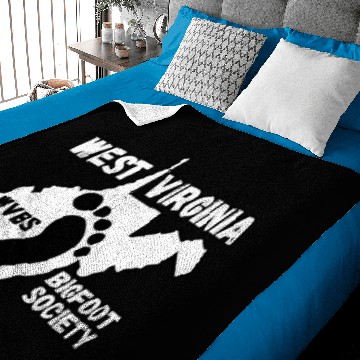 Discover West Virginia Bigfoot Society Funny Baby Blankets