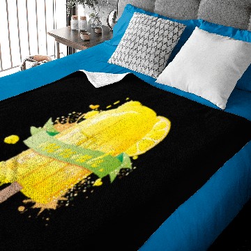 Discover Lemon yellow delicious ice cream in graffiti style Baby Blankets