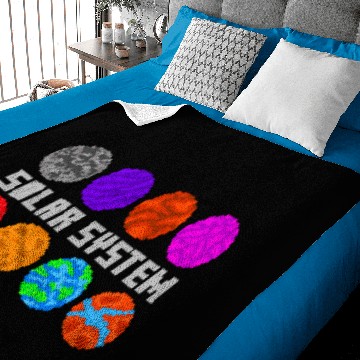 Discover Retro Pixel Solar System Baby Blankets