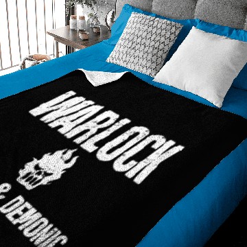 Discover RPG Roleplaying Game Class Warlock - Demonic Baby Blankets