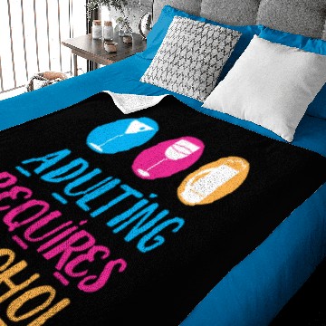 Discover Adulting Requires Alcohol Baby Blankets