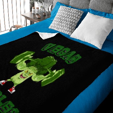 Discover Funny Vegan Muscles Broccoli Weightlifter Baby Blankets