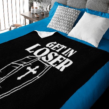 Discover Get In Loser Coffin Baby Blankets