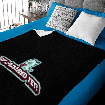 Discover Are Ya Scared Yet Light Teal Ghost Graphic Baby Blankets