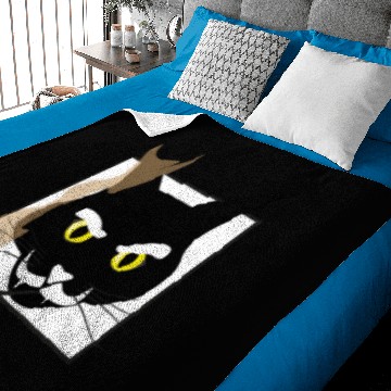Discover Black Cat Smoking Magic Wizard Baby Blankets
