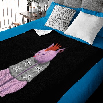 Discover Punk Rock Cat Baby Blankets