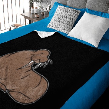 Discover Retro Walrus Vintage Baby Blankets