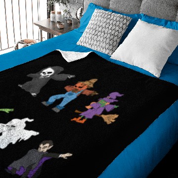 Discover Dabbing Monsters Witch and Scarecrow Halloween Baby Blankets