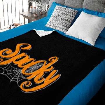 Discover Spooky Halloween with Spider and spider web Baby Blankets