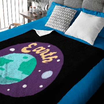 Discover Solar system with the planet Earth Baby Blankets