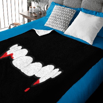 Discover Halloween Vampire Teeth Mask Baby Blankets