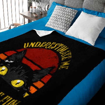 Discover Funny Halloween Cat Witch Underestimate Me Thatll Baby Blankets