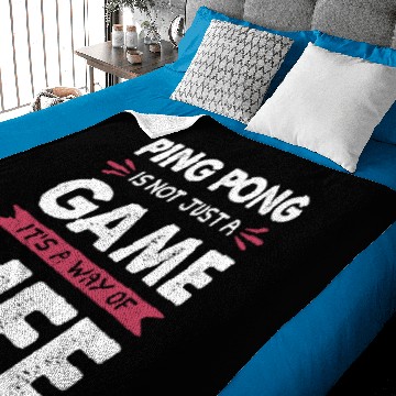 Discover Ping Pong Game Life Saying Baby Blankets