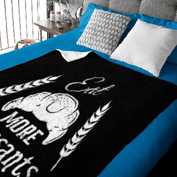 Discover Eat More Croissant Baby Blankets