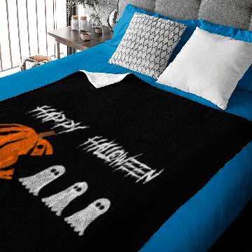 Discover Happy Halloween pumpkin ghost 8 bit gaming gift Baby Blankets