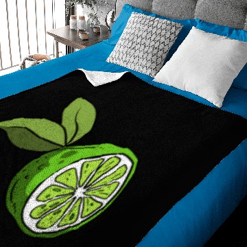 Discover Lime Citrus Fruit Shape Baby Blankets