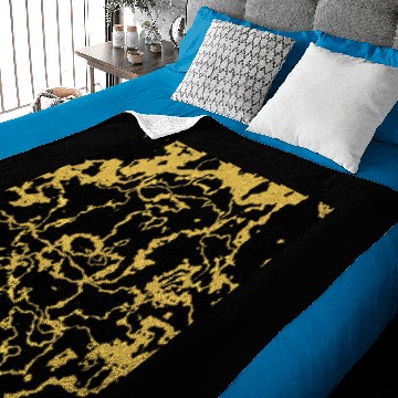 Discover Black and Gold Marble Baby Blankets