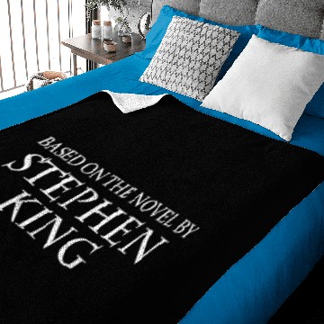Discover Based on the novel by Stephen King text - white Baby Blankets