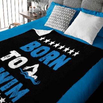 Discover Born To Swim Baby Blankets Gift