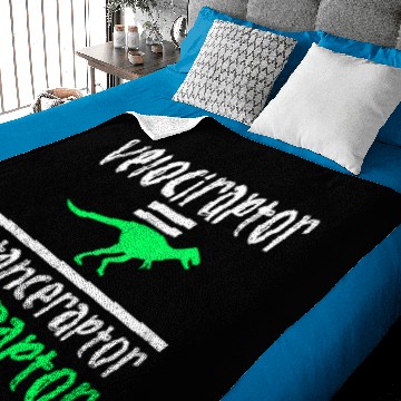 Discover Velociraptor Equals Distance Over Time Raptor Baby Blankets