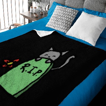 Discover Graveyard Kitty Cat Baby Blankets