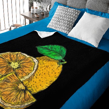 Discover Frash Orange Fruit illustration Baby Blankets