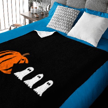 Discover Pumpkin Eats Ghosts Gaming Halloween Party 8 bit Baby Blankets