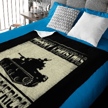 Discover Merry christmas God Bless America Baby Blankets