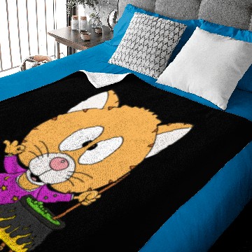 Discover Cat - Witch - Soup - Halloween - Cook - Fun Baby Blankets
