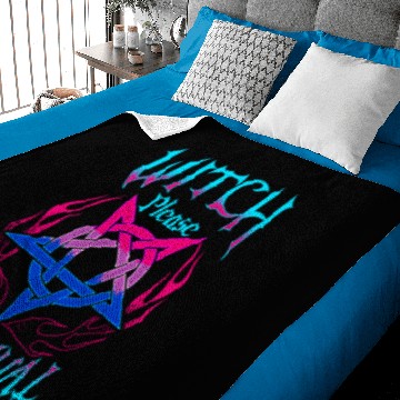 Discover Witch Bisexual Hex Pun Funny Bisexuality Pentagram Baby Blankets