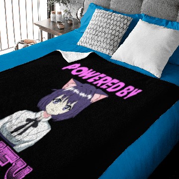 Discover Powered By Waifu Anime Lover Baby Blankets For Kawaii
