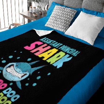 Discover Funny Assistant Principal Shark Baby Blankets Back To Scho