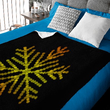 Discover Yellow snowflake from circles Baby Blankets