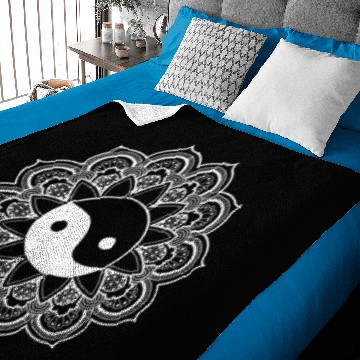 Discover Mandala Ying Yang Gift Idea Baby Blankets