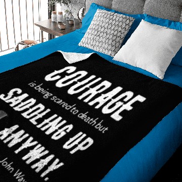 Discover John Wayne Quote on Courage Baby Blankets