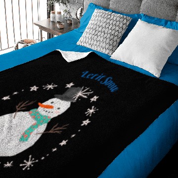 Discover Snowman Let it Snow Baby Blankets