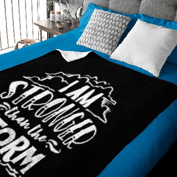 Discover I am stronger than the storm Baby Blankets