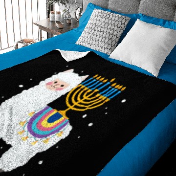 Discover Alpaca Menorah Hanukkah Baby Blankets