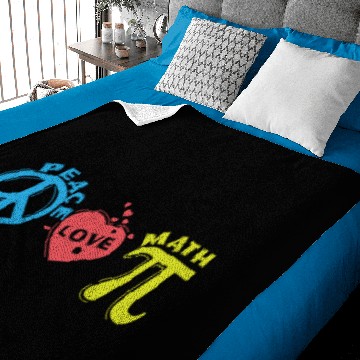 Discover Peace Love Math Baby Blankets