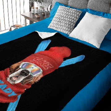 Discover Saint Bernard Ready For Skis Baby Blankets