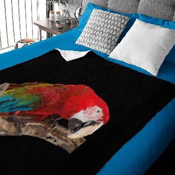 Discover red macaw Baby Blankets
