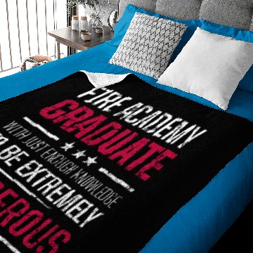 Discover Fire Academy Student Knowledge Fireman Graduation Baby Blankets